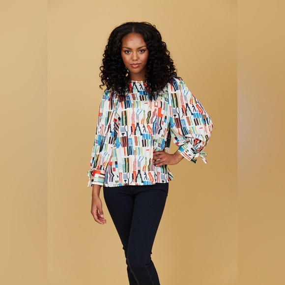 Crosby by Mollie Burch Logan Top, Bazaar Size Medium Color White - Picture 1 of 6